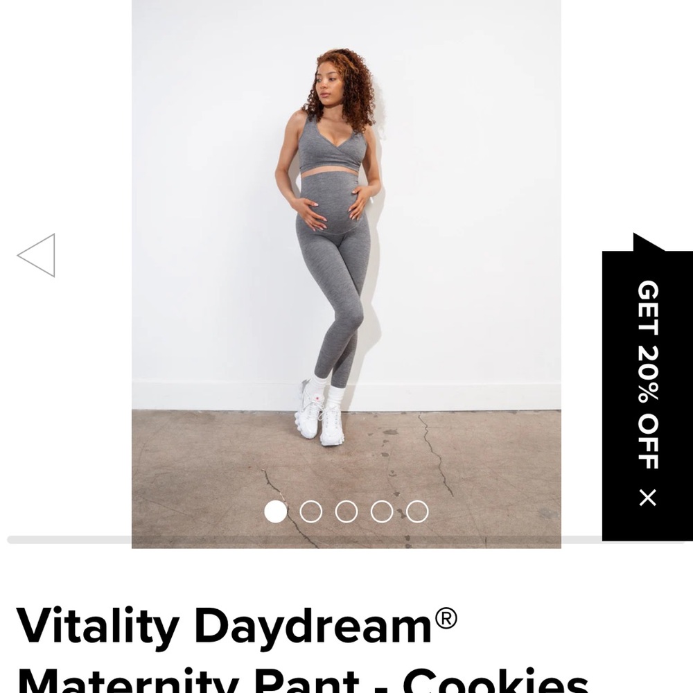 Vitality Daydream Gray Maternity Leggings & Nursing Bra